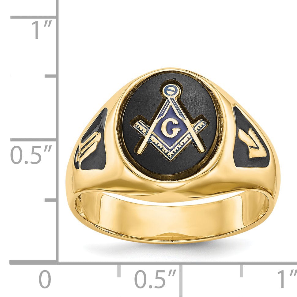 Lovely Rita's Ring 14k Yellow Gold Men's Masonic Ring