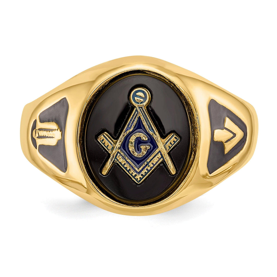 Lovely Rita's Ring 14k Yellow Gold Men's Masonic Ring