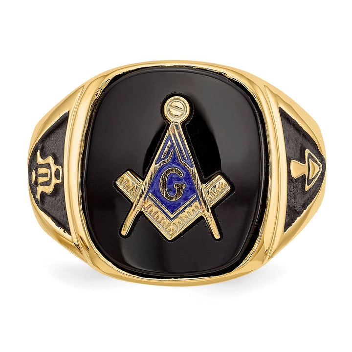 Lovely Rita's Ring 14k Yellow Gold Men's Masonic Ring