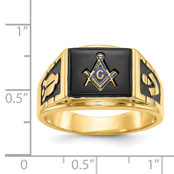 Lovely Rita's Ring 14k Yellow Gold Men's Masonic Ring