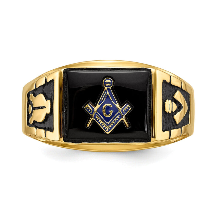 Lovely Rita's Ring 14k Yellow Gold Men's Masonic Ring