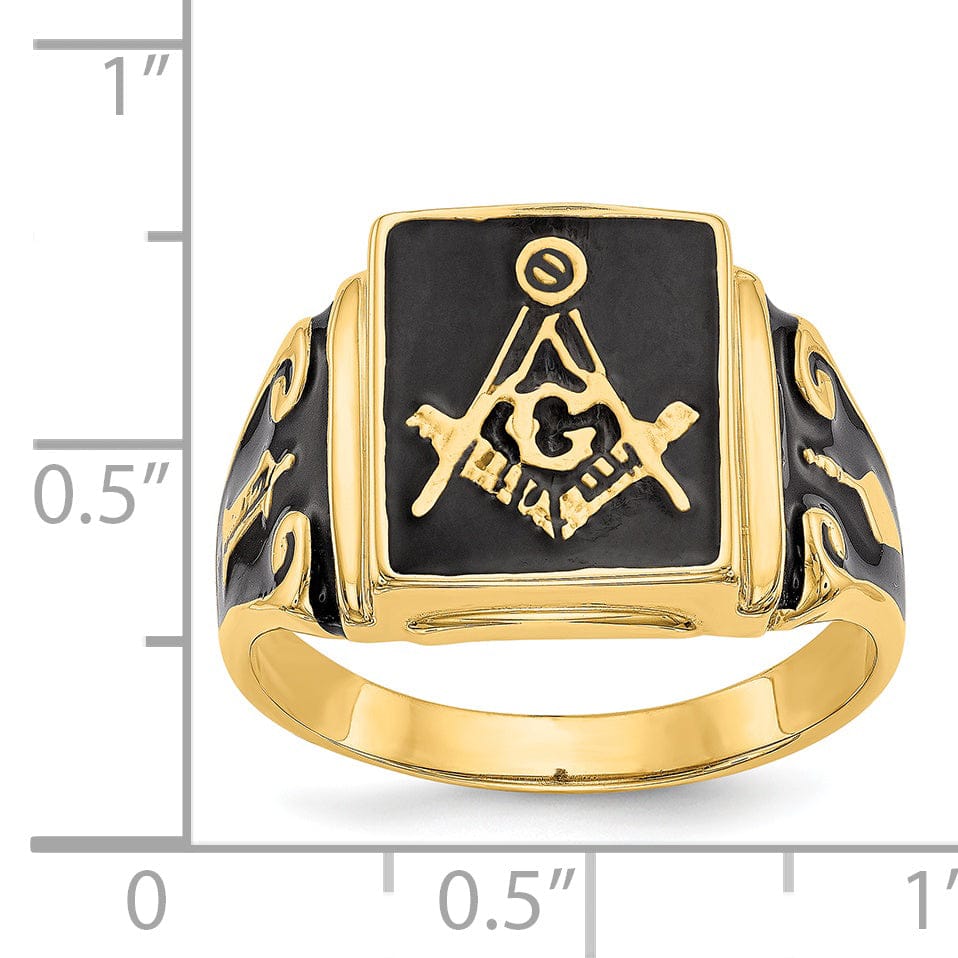 Lovely Rita's Ring 14k Yellow Gold Men's Masonic Ring