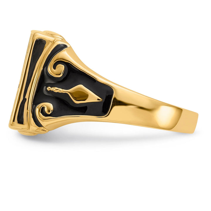 Lovely Rita's Ring 14k Yellow Gold Men's Masonic Ring