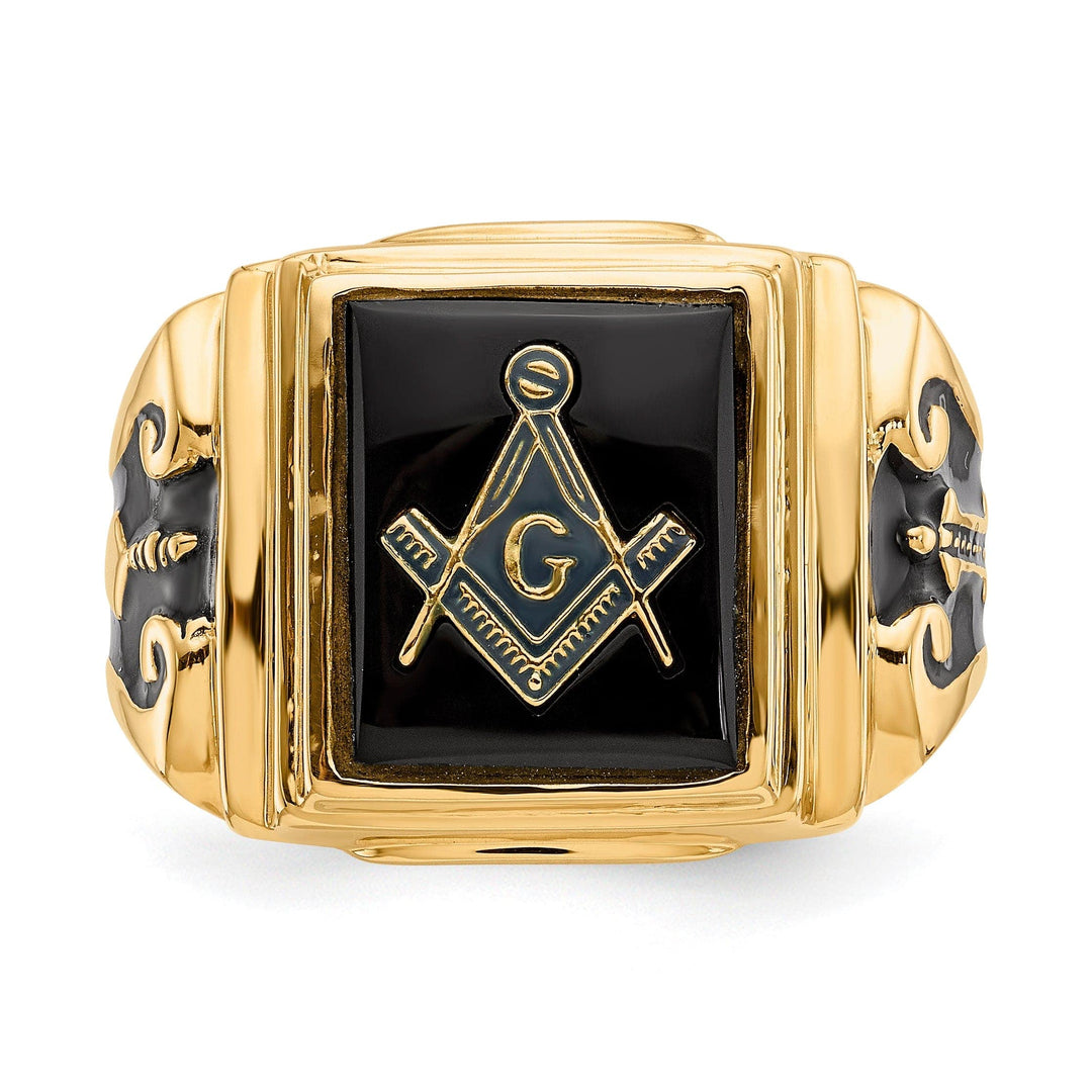 Lovely Rita's Ring 14k Yellow Gold Men's Masonic Ring
