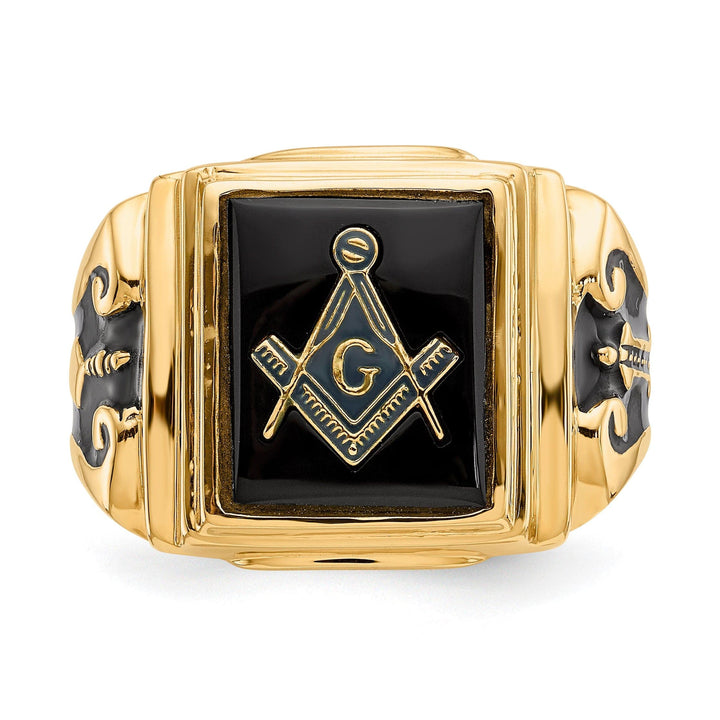 Lovely Rita's Ring 14k Yellow Gold Men's Masonic Ring