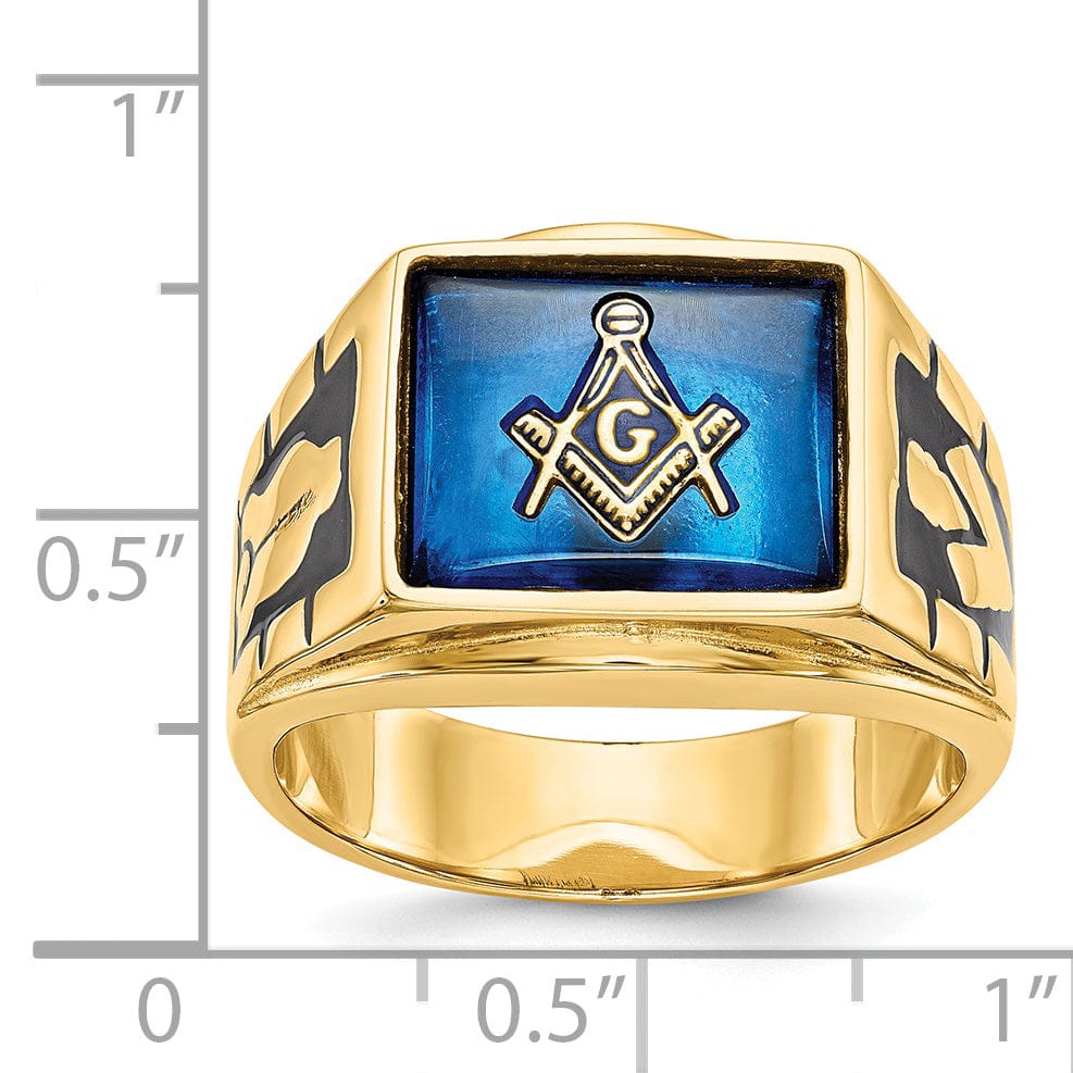 Lovely Rita's Ring 14k Yellow Gold Men's Masonic Ring