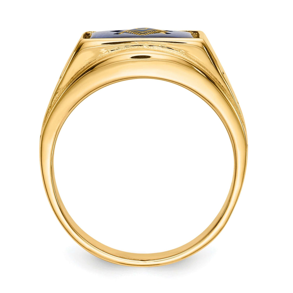 Lovely Rita's Ring 14k Yellow Gold Men's Masonic Ring