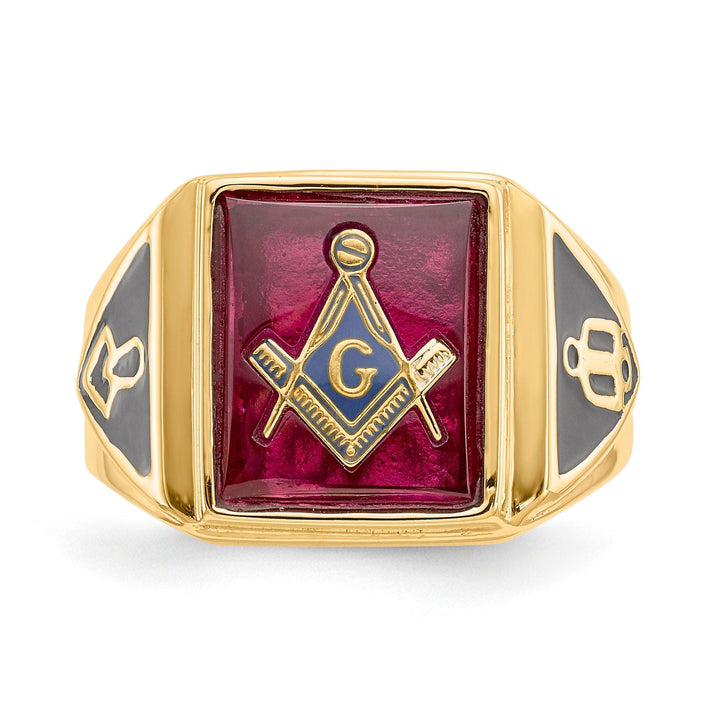 Lovely Rita's Ring 14k Yellow Gold Men's Masonic Ring