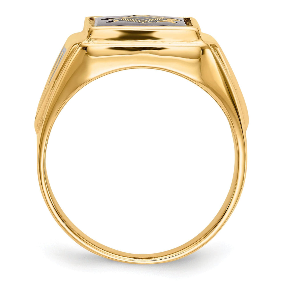 Lovely Rita's Ring 14k Yellow Gold Men's Masonic Ring