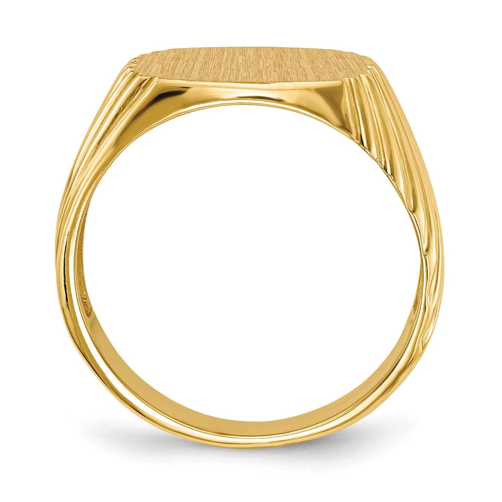 Lovely Rita's Ring 14k Yellow Gold Men's Open Back Signet Ring