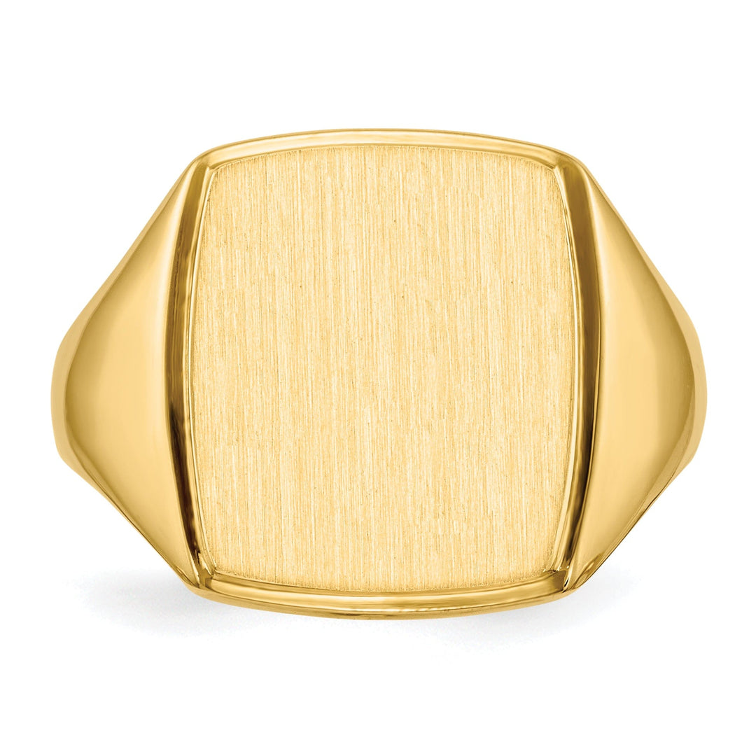 Lovely Rita's Ring 14k Yellow Gold Men's Open Back Signet Ring