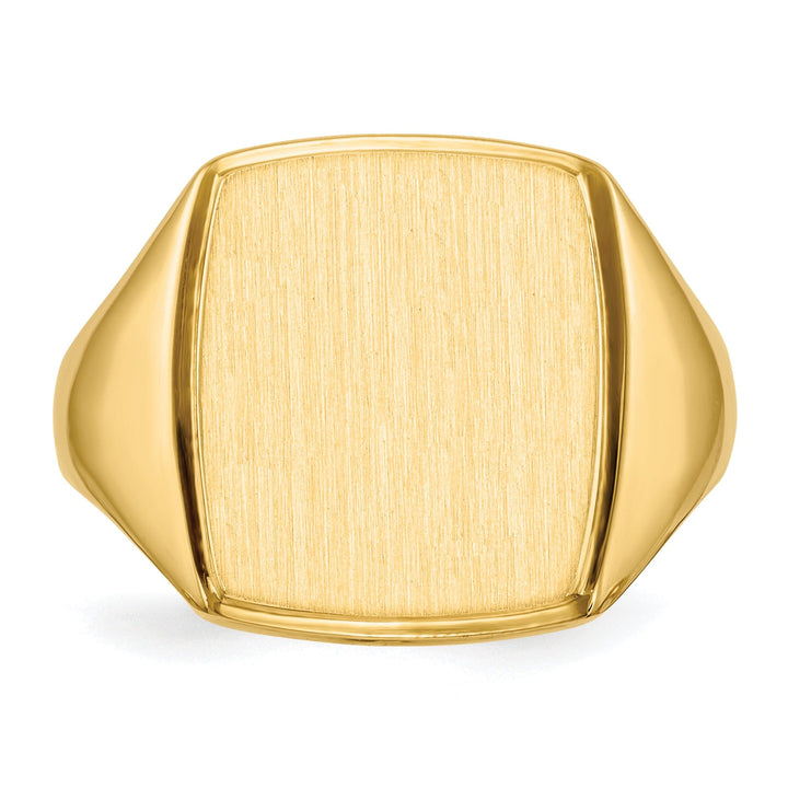 Lovely Rita's Ring 14k Yellow Gold Men's Open Back Signet Ring