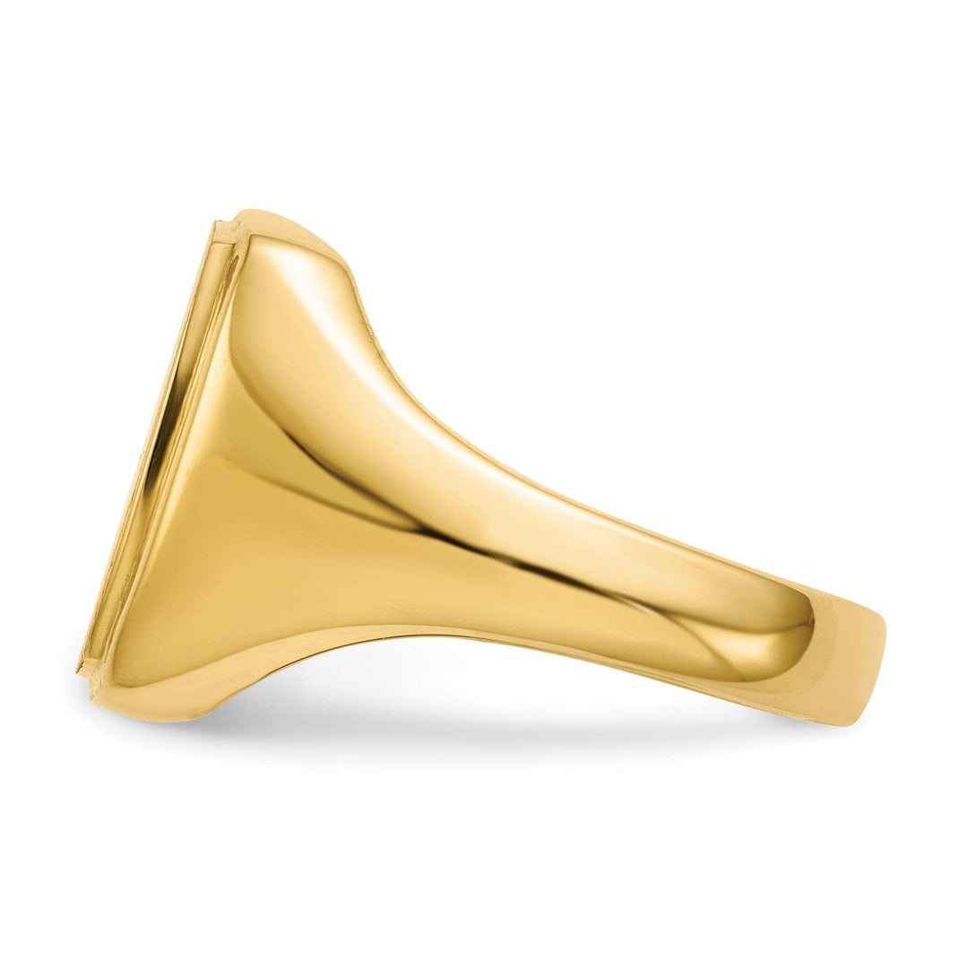 Lovely Rita's Ring 14k Yellow Gold Men's Open Back Signet Ring