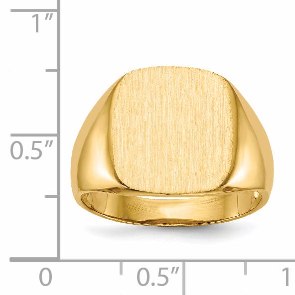 Lovely Rita's Ring 14k Yellow Gold Men's Open Back Signet Ring
