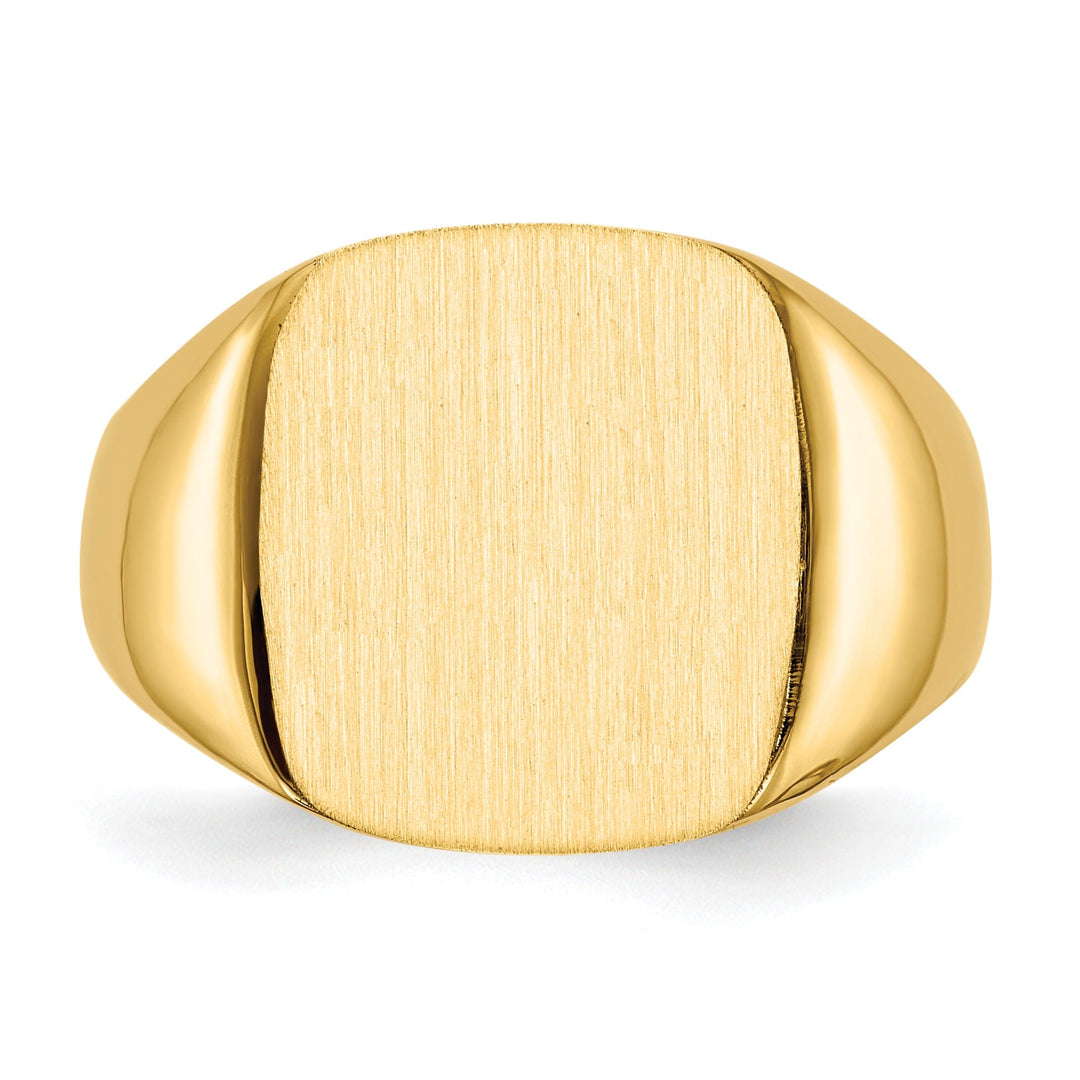 Lovely Rita's Ring 14k Yellow Gold Men's Open Back Signet Ring