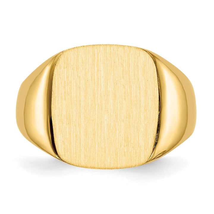 Lovely Rita's Ring 14k Yellow Gold Men's Open Back Signet Ring