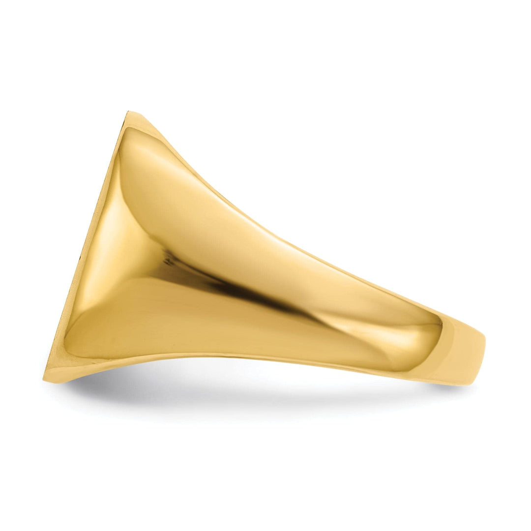 Lovely Rita's Ring 14k Yellow Gold Men's Open Back Signet Ring