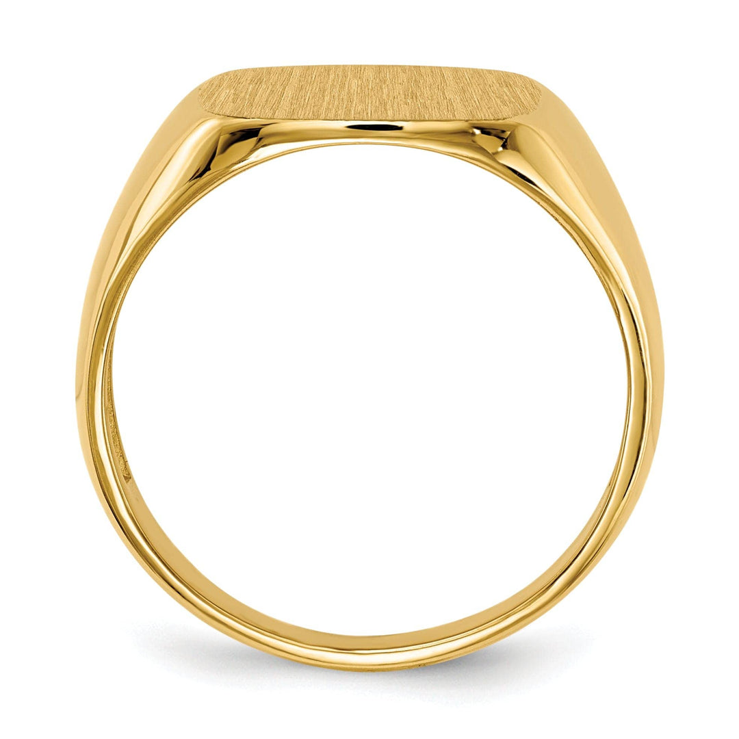 Lovely Rita's Ring 14k Yellow Gold Men's Open Back Signet Ring