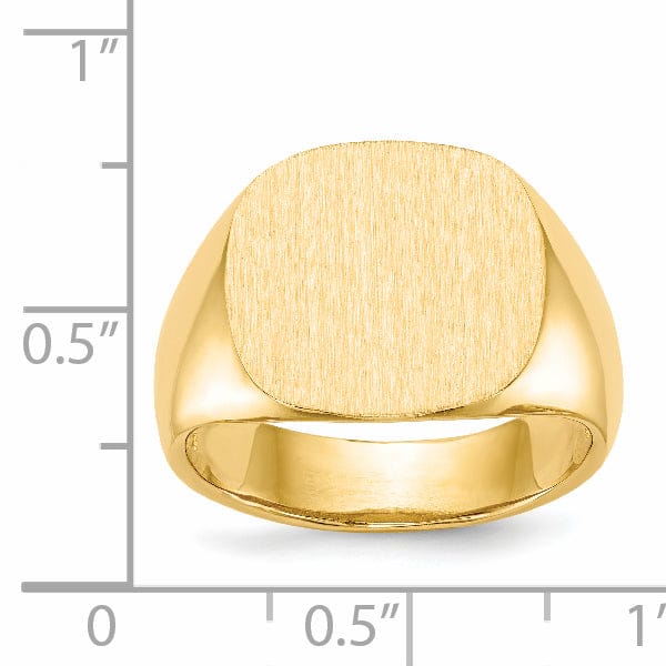 Lovely Rita's Ring 14k Yellow Gold Men's Open Back Signet Ring