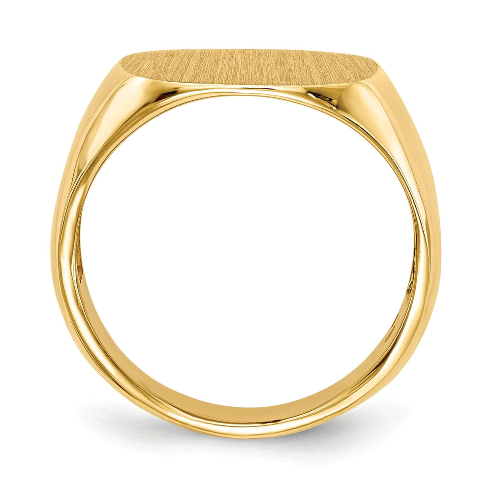 Lovely Rita's Ring 14k Yellow Gold Men's Open Back Signet Ring