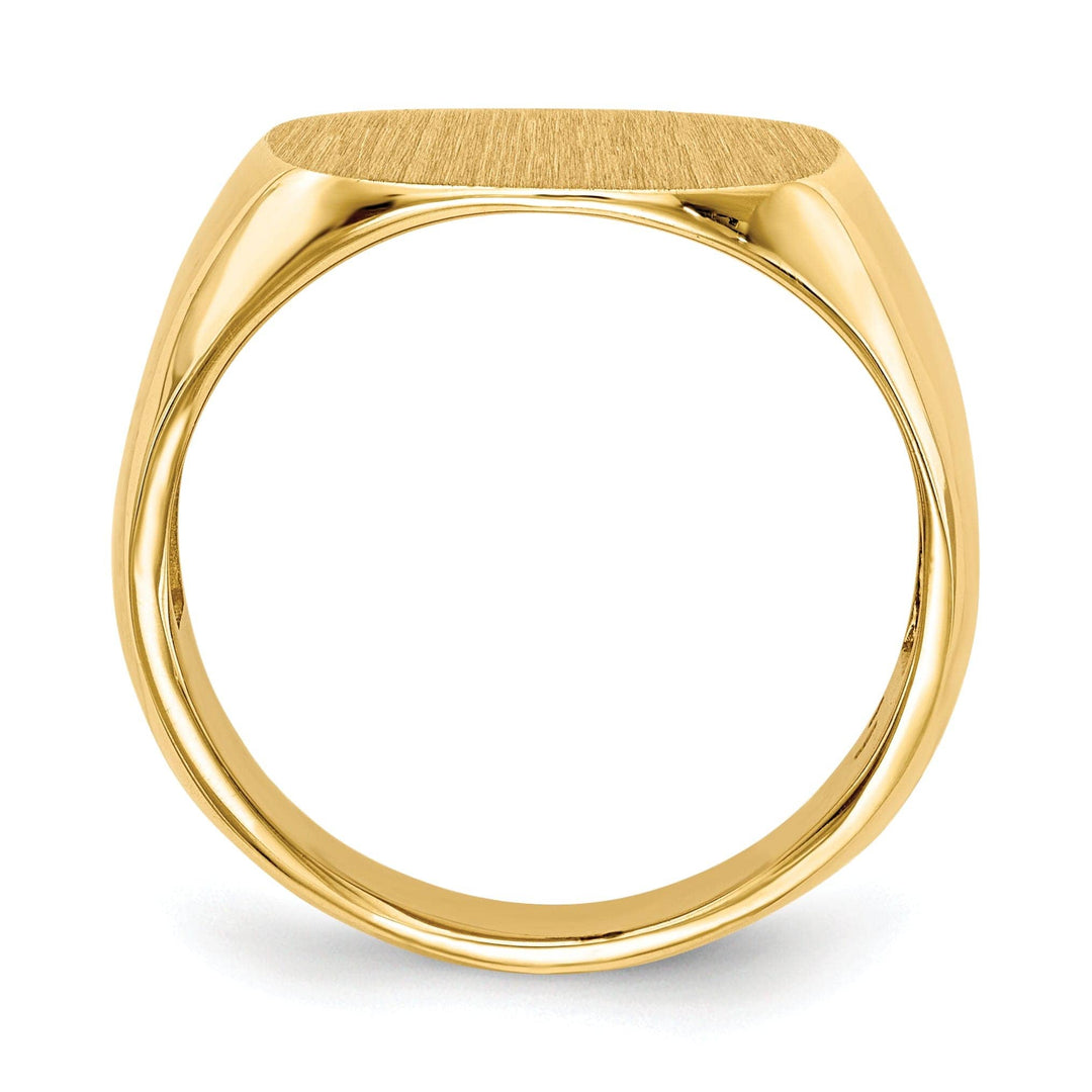Lovely Rita's Ring 14k Yellow Gold Men's Open Back Signet Ring