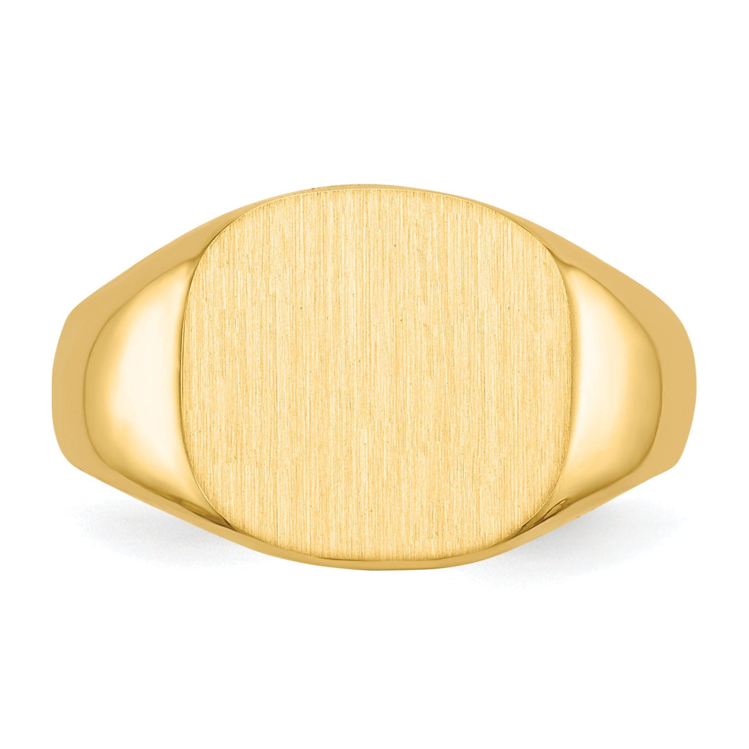 Lovely Rita's Ring 14k Yellow Gold Men's Open Back Signet Ring