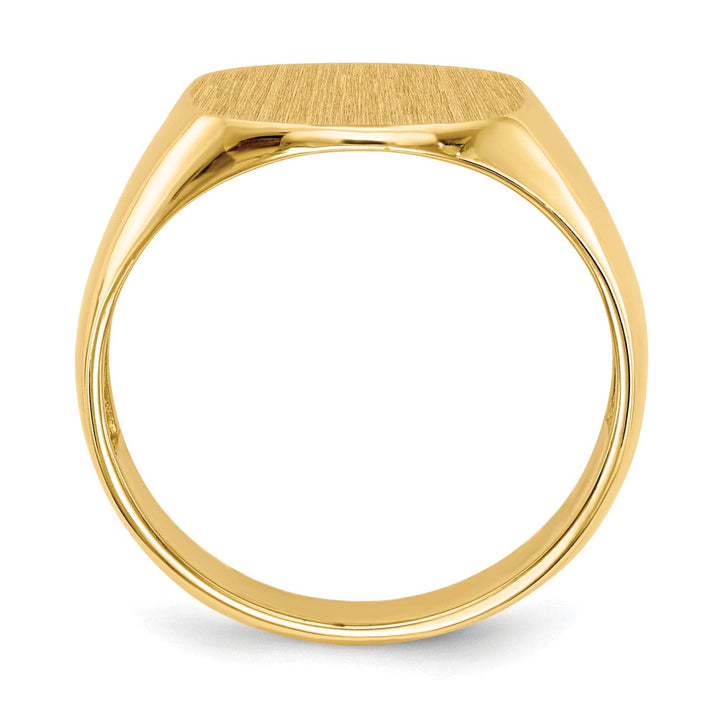 Lovely Rita's Ring 14k Yellow Gold Men's Open Back Signet Ring