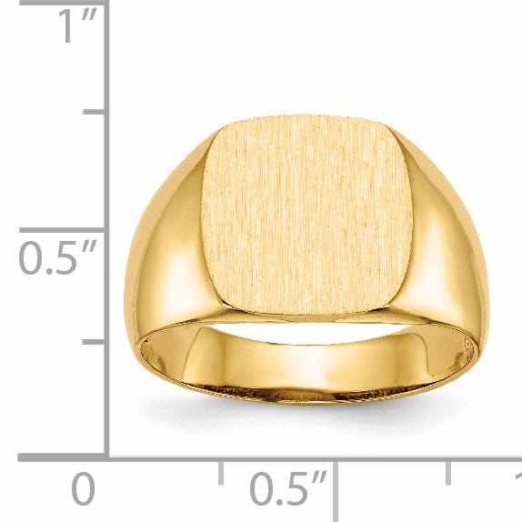 Lovely Rita's Ring 14k Yellow Gold Men's Open Back Signet Ring