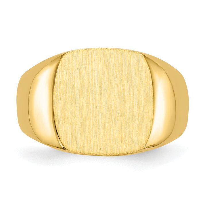 Lovely Rita's Ring 14k Yellow Gold Men's Open Back Signet Ring