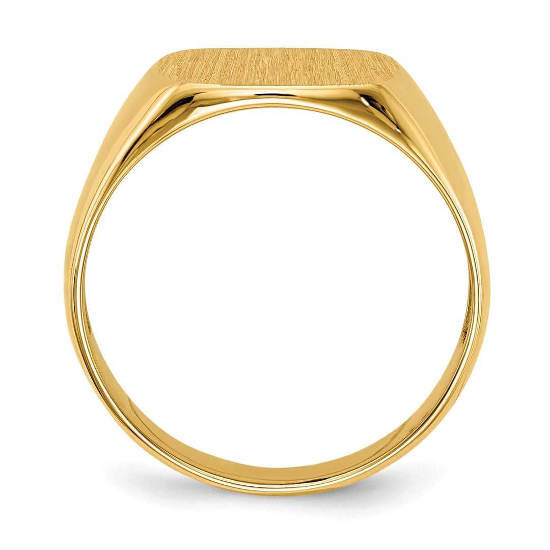 Lovely Rita's Ring 14k Yellow Gold Men's Open Back Signet Ring
