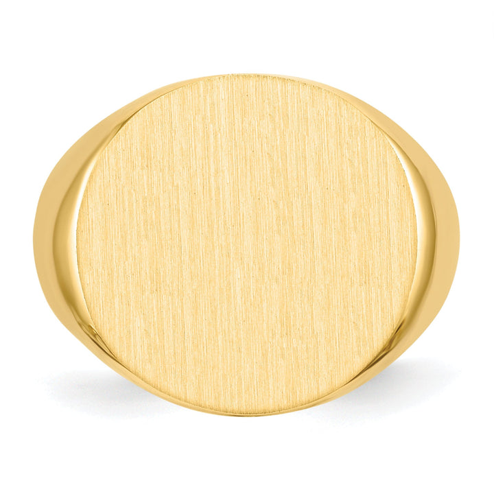 Lovely Rita's Ring 14k Yellow Gold Men's Open Back Signet Ring