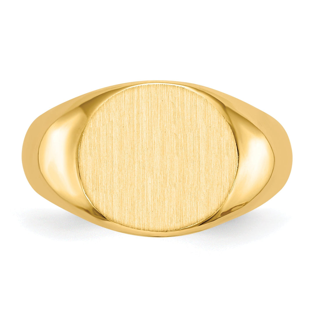 Lovely Rita's Ring 14k Yellow Gold Men's Open Back Signet Ring