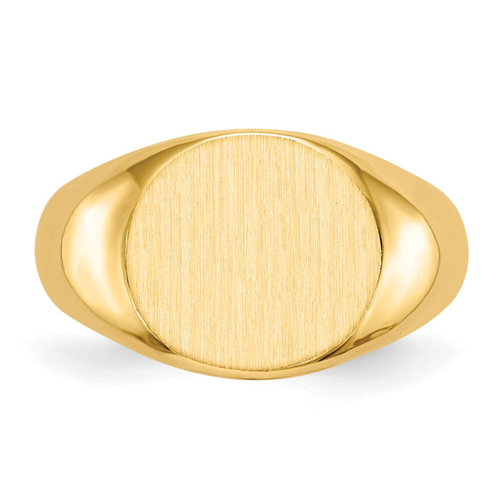 Lovely Rita's Ring 14k Yellow Gold Men's Open Back Signet Ring
