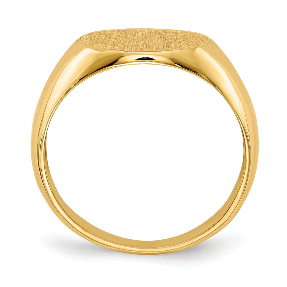 Lovely Rita's Ring 14k Yellow Gold Men's Open Back Signet Ring