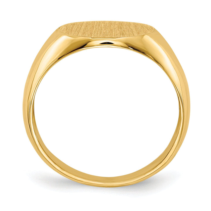 Lovely Rita's Ring 14k Yellow Gold Men's Open Back Signet Ring