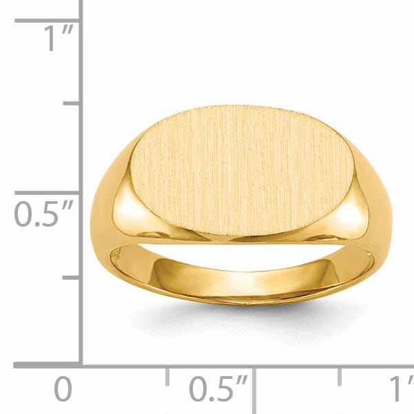 Lovely Rita's Ring 14k Yellow Gold Men's Open Back Signet Ring