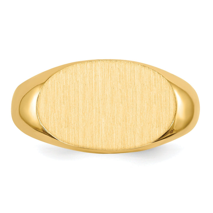 Lovely Rita's Ring 14k Yellow Gold Men's Open Back Signet Ring