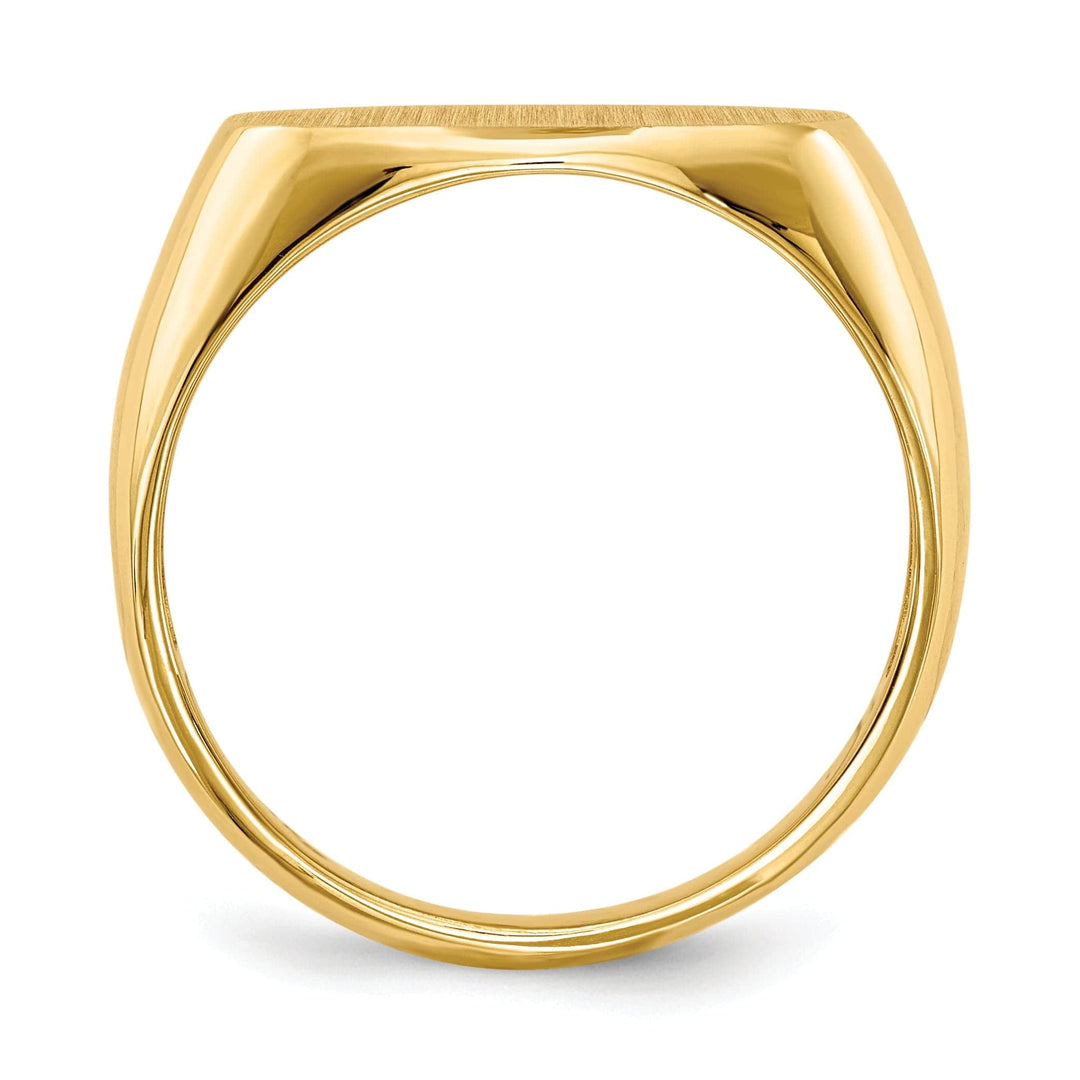 Lovely Rita's Ring 14k Yellow Gold Men's Open Back Signet Ring