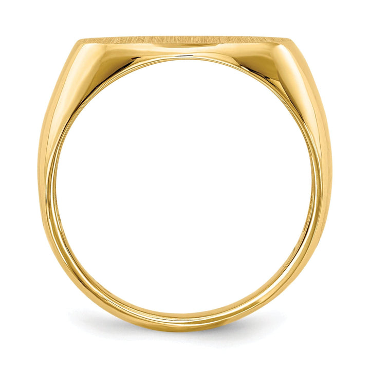 Lovely Rita's Ring 14k Yellow Gold Men's Open Back Signet Ring