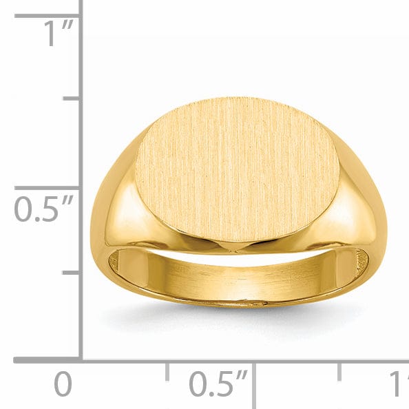 Lovely Rita's Ring 14k Yellow Gold Men's Open Back Signet Ring