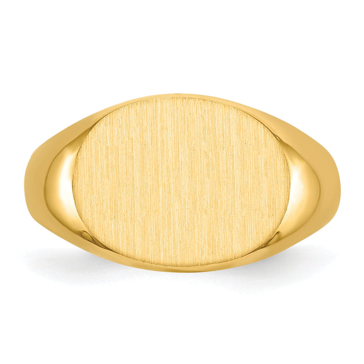 Lovely Rita's Ring 14k Yellow Gold Men's Open Back Signet Ring