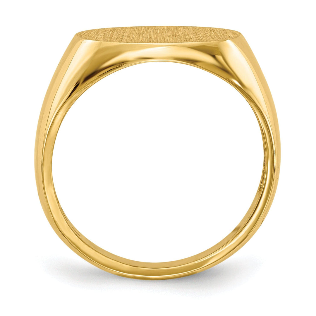 Lovely Rita's Ring 14k Yellow Gold Men's Open Back Signet Ring