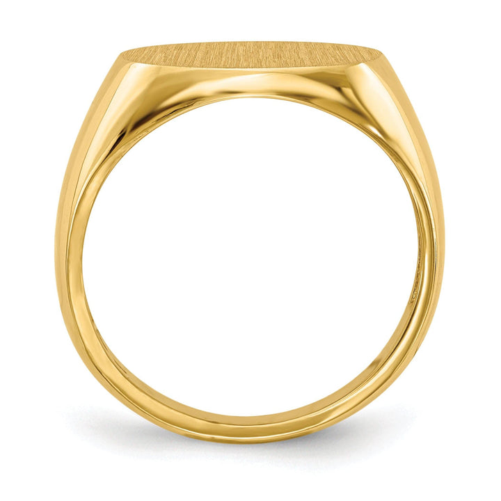 Lovely Rita's Ring 14k Yellow Gold Men's Open Back Signet Ring
