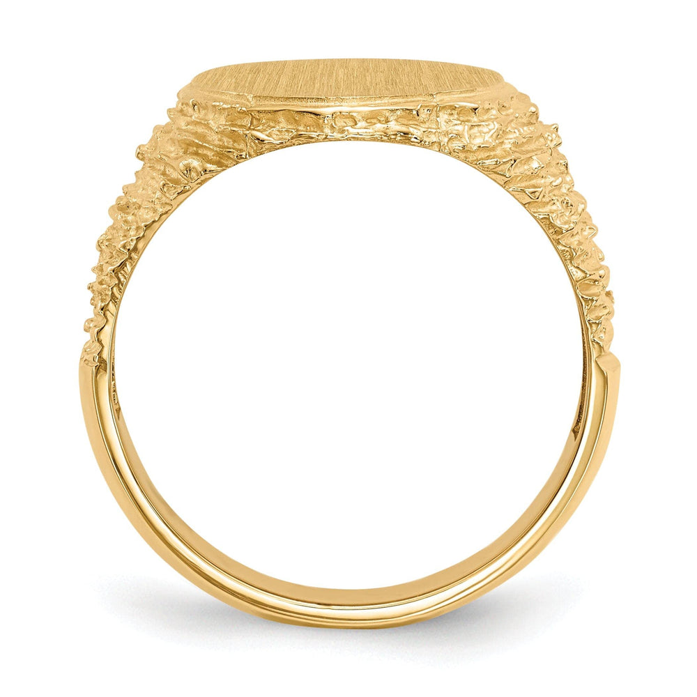 Lovely Rita's Ring 14k Yellow Gold Men's Open Back Signet Ring