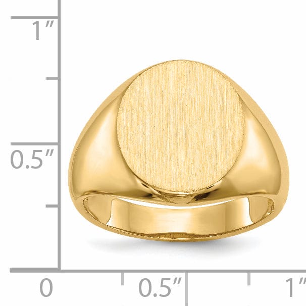 Lovely Rita's Ring 14k Yellow Gold Men's Polished Signet Ring