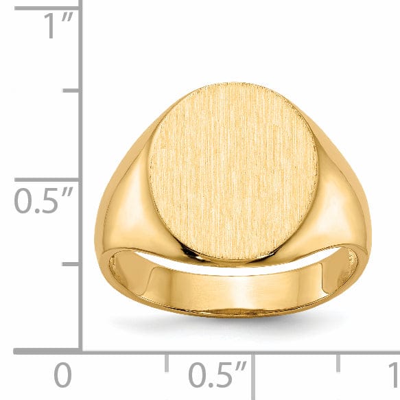 Lovely Rita's Ring 14k Yellow Gold Men's Polished Signet Ring