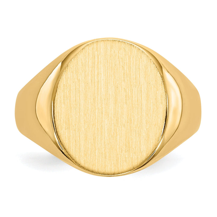 Lovely Rita's Ring 14k Yellow Gold Men's Polished Signet Ring