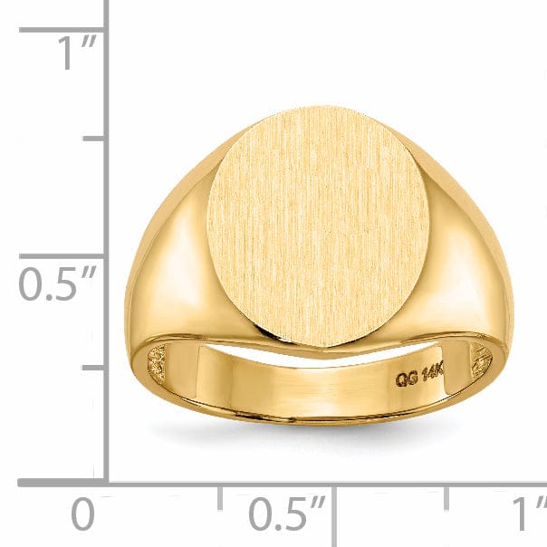 Lovely Rita's Ring 14k Yellow Gold Men's Polished Signet Ring