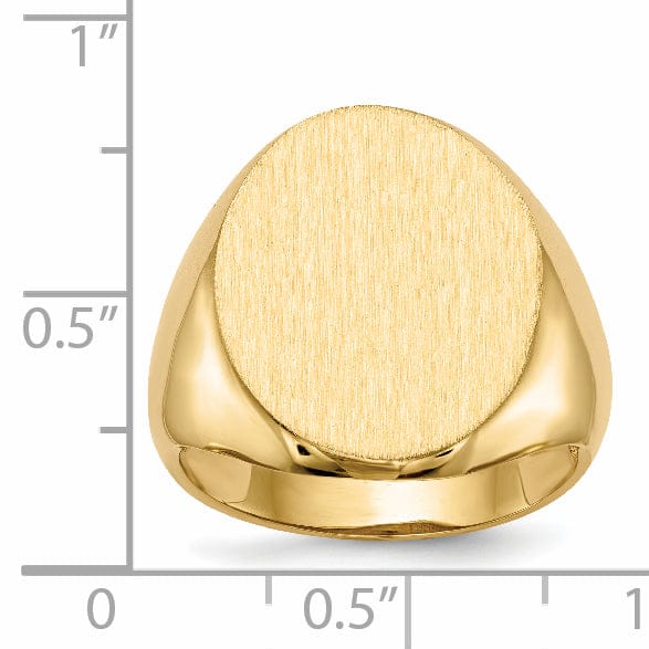Lovely Rita's Ring 14k Yellow Gold Men's Polished Signet Ring