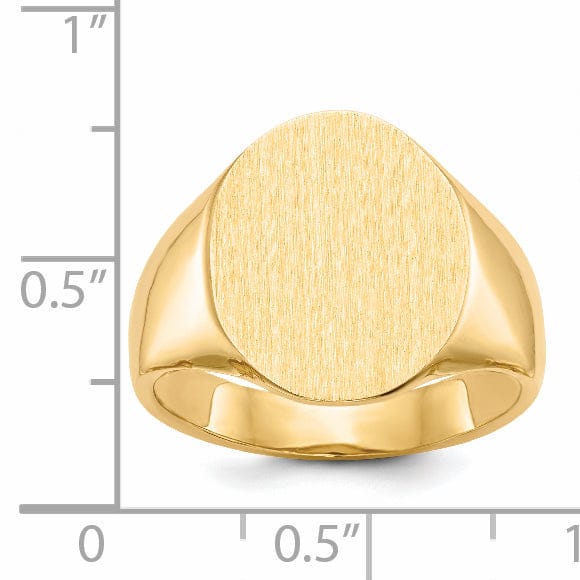 Lovely Rita's Ring 14k Yellow Gold Men's Polished Signet Ring